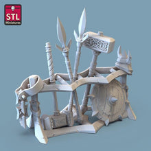Load image into Gallery viewer, Weapon Rack/Weapon Stand/Weapon Barrel/Training Rack - Tabletop Terrain | Scatter Terrain | Dungeons and Dragons | Pathfinder RPG
