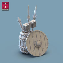 Load image into Gallery viewer, Weapon Rack/Weapon Stand/Weapon Barrel/Training Rack - Tabletop Terrain | Scatter Terrain | Dungeons and Dragons | Pathfinder RPG
