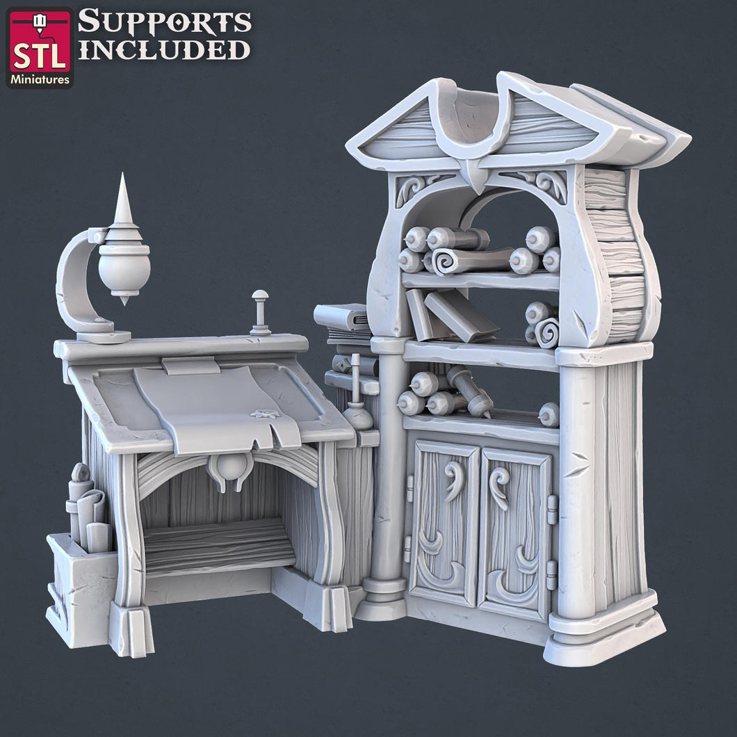Royal Court Terrain Miniature Set: 32mm Resin Throne Room
