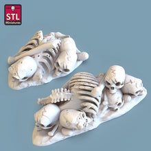 Load image into Gallery viewer, Bone Piles | Coffins | Death Marker | Bone Markers | Tabletop Terrain | Scatter Terrain| Miniatures Terrain | Dungeons and Dragons | RPG
