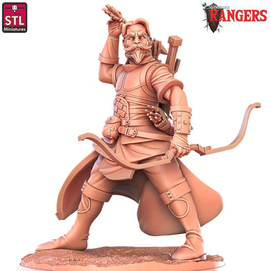 Archer Companion: Rangers of Shadow Deep Miniature, 32mm Resin, DnD Mini