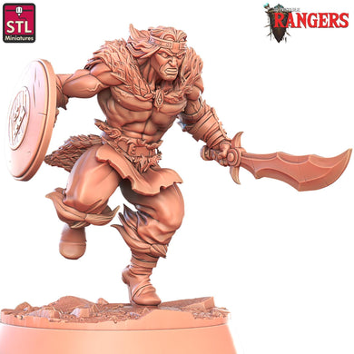 Barbarian Companion | Rangers of Shadow Deep Miniature | Ranger Mini | Fighter | Conan | Dungeons and Dragons | DnD | 5E | 5th Edition
