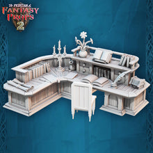 Load image into Gallery viewer, Tavern Miniature Set 5 | Tavern Reception | Inn Set | Bar Set | Ale House | DnD 5E | Tabletop Terrain | Scatter Terrain | DnD | Pathfinder
