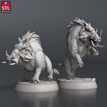 Load image into Gallery viewer, Boar Miniature Set: 32mm Resin Wild Pig for DnD, Pathfinder
