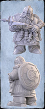 Load image into Gallery viewer, Dwarf Miniature/Mounted Dwarf/Dwarf Fighter/Dwarf Warrior/Dwarf Swordsman - 28mm | Dungeons and Dragons | Gilmore Studio | Fantasy Wars
