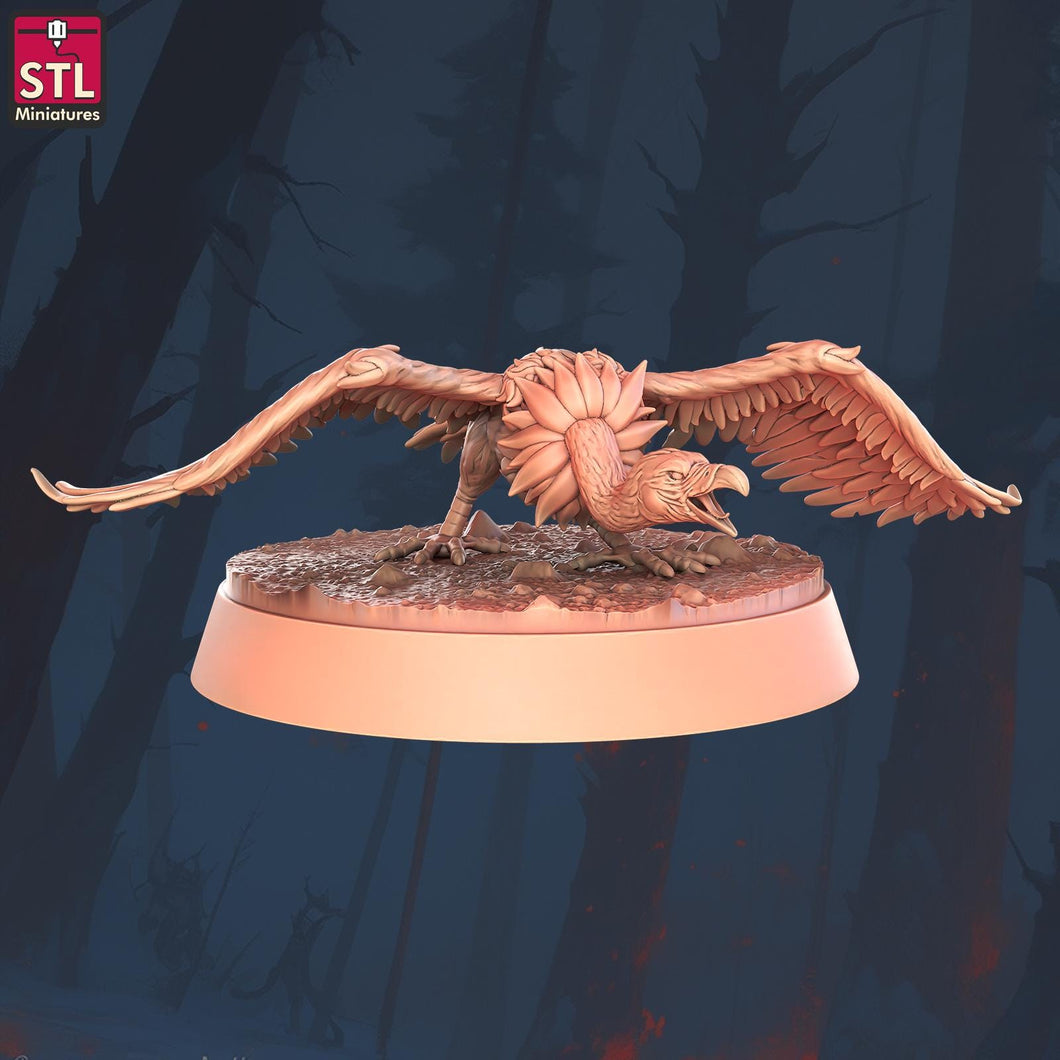 Vulture Miniature Set | Vultures | Carrion Bird | Angry Bird | Pathfinder | RPG | Dungeons and Dragons | DnD 5e | 5th Edition