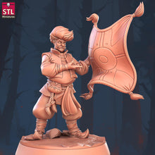 Load image into Gallery viewer, Flying Carpet Vendor | Magic Carpet | Magical Item Shop | Traveling Shop | Aladdin | Pillows | Scatter Terrain | Dungeons and Dragons | RPG
