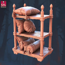 Load image into Gallery viewer, Flying Carpet Vendor | Magic Carpet | Magical Item Shop | Traveling Shop | Aladdin | Pillows | Scatter Terrain | Dungeons and Dragons | RPG
