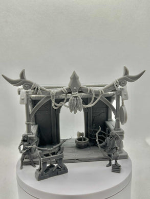 Bow and Arrow Maker Miniature Set | Archery Shop | Weapons Maker | Fletcher | Bow Target | Arrow Maker | Terrain | Dungeons and Dragons |RPG