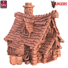 Load image into Gallery viewer, House Terrain, Cottage/Cabin Miniature: 32mm Resin, DnD, Rangers of Shadow Deep
