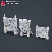 Load image into Gallery viewer, Archery Tournament Terrain Set | Dummy | Archery Target | Dungeons and Dragons | DnD 5e | RPG | 32mm
