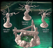 Load image into Gallery viewer, Sewer Terrain Set 4 | Underground/Underdark Scatter Terrain | Catapult | Spell Effects | Sewer Portal | Cages | DnD | 32mm
