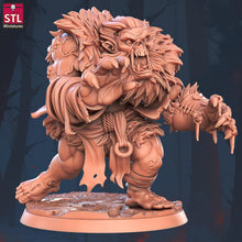 Load image into Gallery viewer, Zombie Troll Miniature Set: 32mm Scale, D&amp;D RPG Figure
