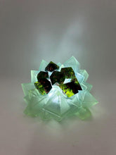 Load image into Gallery viewer, LED Crystal Dice Shrine: Translucent Dice Display for RPG
