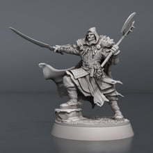Load image into Gallery viewer, Cultist Captain Miniature: 32mm Resin RPG Figure, D&amp;D, Pathfinder
