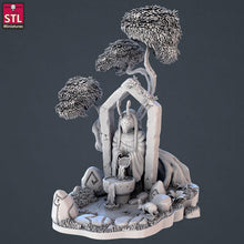 Load image into Gallery viewer, Druid Miniature Set 5: Forest Fountain, Faerie Circle, Forest Pool - RPG Terrain, D&amp;D, Pathfinder
