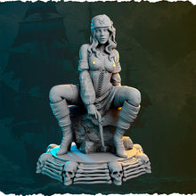 Load image into Gallery viewer, Pirate Miniatures Set 1 - Ladies of the Sea - Topless NSFW Female Pirates - RPG | Dungeons and Dragons | 5e

