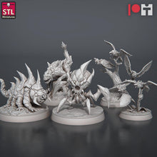 Load image into Gallery viewer, Hell Crow and Magmite Set | Frostgrave | Lava Beast | Crow Swarm | Bird Swarm | Demon Crows | Mutated Crow | RPG | Dungeons and Dragons |DnD
