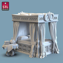 Load image into Gallery viewer, Bedroom/Tavern Beds/Candles - Tabletop Terrain | Scatter Terrain | Miniatures Terrain | Dungeons and Dragons | Pathfinder | RPG Terrain

