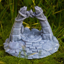 Load image into Gallery viewer, Crystal Portal/Elven Portal Terrain - Tabletop Scatter Terrain | Dungeons and Dragons | 32mm Scale
