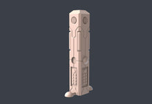 Load image into Gallery viewer, Cyberpunk Terrain Set 4 | Cyberpunk Wall w/ holes for Magnets | Cyberpunk Wall Terrain | Science Fiction Terrain | Space Terrain | 32mm
