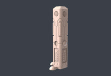 Load image into Gallery viewer, Cyberpunk Terrain Set 4 | Cyberpunk Wall w/ holes for Magnets | Cyberpunk Wall Terrain | Science Fiction Terrain | Space Terrain | 32mm
