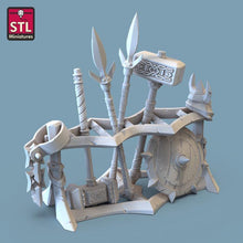 Load image into Gallery viewer, Weapon Rack/Weapon Stand/Weapon Barrel/Training Rack - Tabletop Terrain | Scatter Terrain | Dungeons and Dragons | Pathfinder RPG
