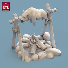 Load image into Gallery viewer, Campsite/Tents/Campfire - Tabletop Terrain | Scatter Terrain | Miniatures Terrain | Dungeons and Dragons | Pathfinder | RPG Terrain
