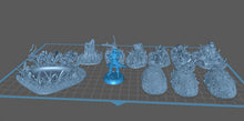 Load image into Gallery viewer, Forest Undergrowth Terrain Set| Forest Scatter Terrain | Mushroom Scatter Terrain | Stump Terrain | Dungeons and Dragons | 32mm | 5e | DnD
