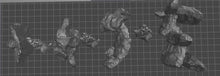Load image into Gallery viewer, Ocean Boulder Terrain Set: 32mm RPG Rocks, Dungeons and Dragons
