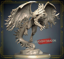 Load image into Gallery viewer, Shadow Dragon Miniature | Dragon Menagerie | Ancient Dragon | Adult Dragon | Young Dragon | Dungeons and Dragons | Large | Huge | Gargantuan

