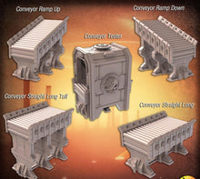 Load image into Gallery viewer, Sci-Fi Factory Terrain Set 3 | Science Fiction Terrain | Cyberpunk Factory Terrain | Futuristic Factory | Machinery Terrain | RPG | 32mm
