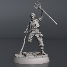Load image into Gallery viewer, Rioter Miniature Set: Protesters, ABS-Like Resin, Townsfolk, Barricade Terrain, D&amp;D, Pathfinder
