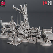 Load image into Gallery viewer, Orphanage Miniature Set | Little Kid Miniature | Children | Nuns | Toys | Bunk Bed | Chalkboard | Tabletop Terrain/DnD/Miniatures/Pathfinder
