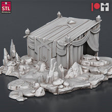 Load image into Gallery viewer, Dwarven Mine Set: Resin Dwarf Miner Camp - 32mm DnD Terrain
