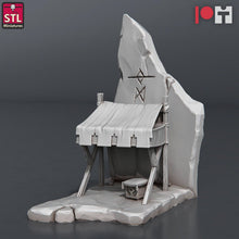 Load image into Gallery viewer, Dwarven Mine Set: Resin Dwarf Miner Camp - 32mm DnD Terrain
