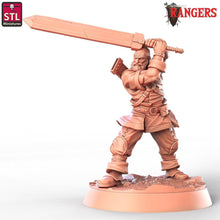 Load image into Gallery viewer, Rangers of Shadow Deep Companion Miniatures, 32mm Resin, DnD Mini, Archer, Barbarian, Guardsman, Tracker, Savage, Recruit
