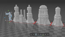 Load image into Gallery viewer, Spaceport Terrain Generator Set Piece: Sci-Fi Terrain, 32mm Scale, ABS-Like Resin, Cyberpunk RPG
