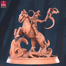 Load image into Gallery viewer, Spectral Horseman | Skeleton Knight | Zombie Knight | Revenant | Undead | Curse of Strahd | 32mm | RPG | Dungeons and Dragons | Pathfinder
