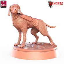 Load image into Gallery viewer, Dog/Hound Familiar: Rangers of Shadow Deep Hound Miniature, 32mm Resin, DnD, Pathfinder
