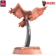 Load image into Gallery viewer, Falcon Familiar Miniature: Rangers of Shadow Deep, D&amp;D, 32mm Scale
