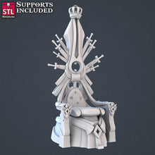 Load image into Gallery viewer, Royal Court Terrain Miniature Set: 32mm Resin Throne Room
