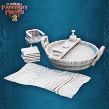 Load image into Gallery viewer, Tavern Miniature Set 3: 32mm Resin Inn Bedroom Terrain for DnD 5E
