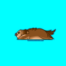 Load image into Gallery viewer, Baby Owlbear Sticker: Dungeons and Dragons Monster Diecut, Owlbear Sploot
