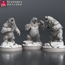 Load image into Gallery viewer, Bear Miniature Set | Brown Bear | Black Bear | Polar Bear | 5E | Dungeons and Dragons | Pathfinder | DnD | 5th Edition
