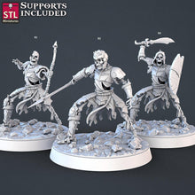 Load image into Gallery viewer, Skeleton Army Miniature Set: 32mm Resin Undead RPG Miniatures
