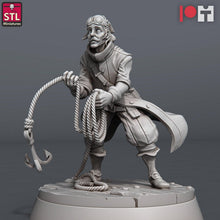 Load image into Gallery viewer, Airship Miniatures Set - Airship Boat Crew - Sailors - Seamen - Mechanic - Halfling - Pirate RPG Minis | Dungeons and Dragons | 5e

