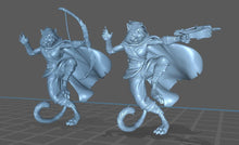 Load image into Gallery viewer, Tabaxi Assassin Set | Cat Folk | Rogue | Fighter | Monk | Dnd Miniatures | DnD 5e | Dungeons and Dragons | RPG
