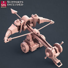 Load image into Gallery viewer, City Guard Set - Guard Patrol - Ballista - Guard Commander - Message Board - Bounty Board - Tabletop Terrain/DnD/Miniatures /DnD/Pathfinder
