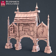 Load image into Gallery viewer, City Guard Set - Guard Patrol - Ballista - Guard Commander - Message Board - Bounty Board - Tabletop Terrain/DnD/Miniatures /DnD/Pathfinder
